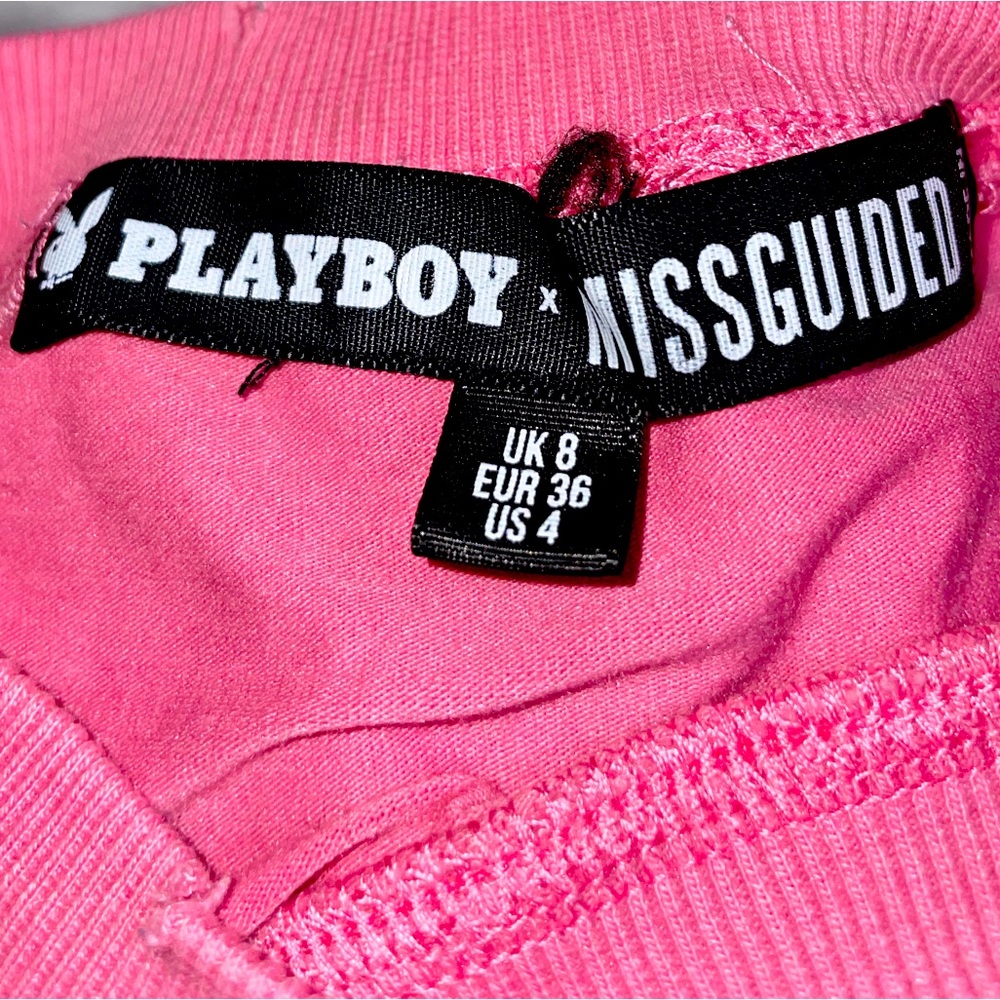 PLAYBOY x MISSGUIDED CROP TOP COLLAB PINK